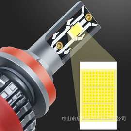 源头工厂 大功率三色LED前大灯无损安装 超级同步 H7 H4 H11 9005