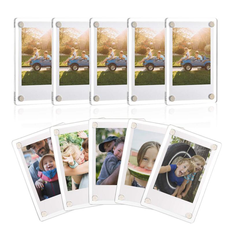 5-Piece Set of 10 Pieces 2.36* 3.54inch Transparent Acrylic Polaroid Photo Frame Display Frame Refrigerator Magnets 5-Piece Set of 10 Pieces 2.36* 3.54inch Transparent Acrylic Polaroid Photo Frame Display Frame Refrigerator Magnets