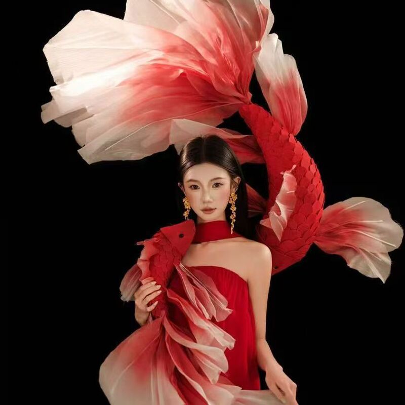 Red Koi Fish Decoration Eva Chinese Red Koi Photography Studio Goldfish Prop New Year Background Photo Shoot Giant Red Koi Fish Decoration Eva Chinese Red Koi Photography Studio Goldfish Prop New Year Background Photo Shoot Giant