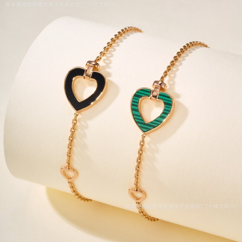 High-Quality Fred Love Heart Bracelet, Pure Silver S925 Double-Sided Flip Love Heart Bracelet, Thickly Plated 18K Gold Bracelet for Women High-Quality Fred Love Heart Bracelet, Pure Silver S925 Double-Sided Flip Love Heart Bracelet, Thickly Plated 18K Gold Bracelet for Women