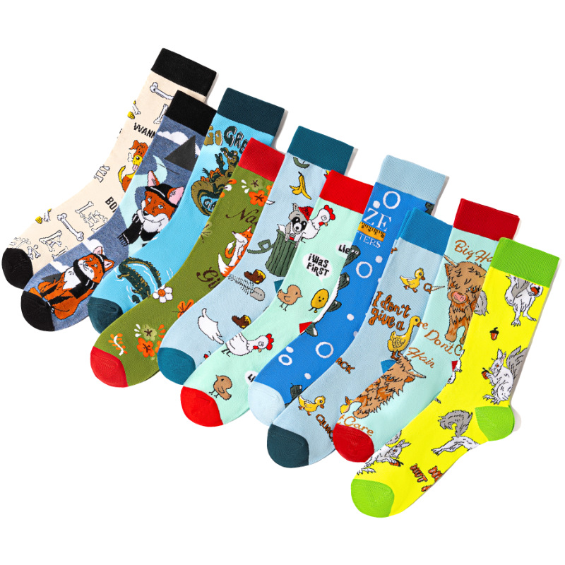 65g Weight Socks Classification Socks Lingerie Type Cotton (more than 50%) Fabric Type A Pair Quantity Casual, Daily Occasion Animal, Color Block Pattern All Seasons Season Unisex Gender Cute Style A Pair Cute Unisex Animal Color Block Cotton (more Than 50%) Crew Socks 3
