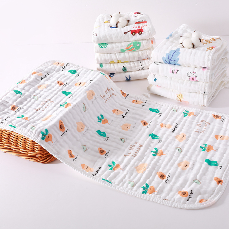 Six-Layer Gauze Bath Towel, Class a Baby Towel, Pure Cotton Face Wash Towel, Kindergarten Bath Towel, Breathable, Super Soft, Lint-Free