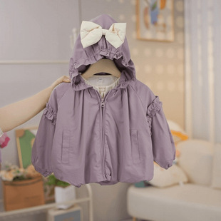 Girls' Outwears 2025 New Style Kidsren's Style Spring & Fall Style Baby Girl's Style Windbreaker Fashionable Jacket