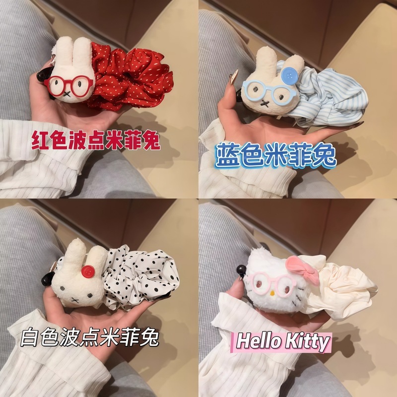 新款可爱波点大号米菲兔巨显发量香蕉夹后脑勺盘发神器百搭甜美|undefined