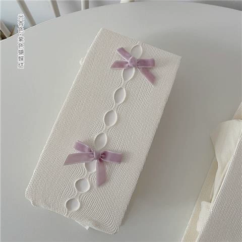 With bow, purple
