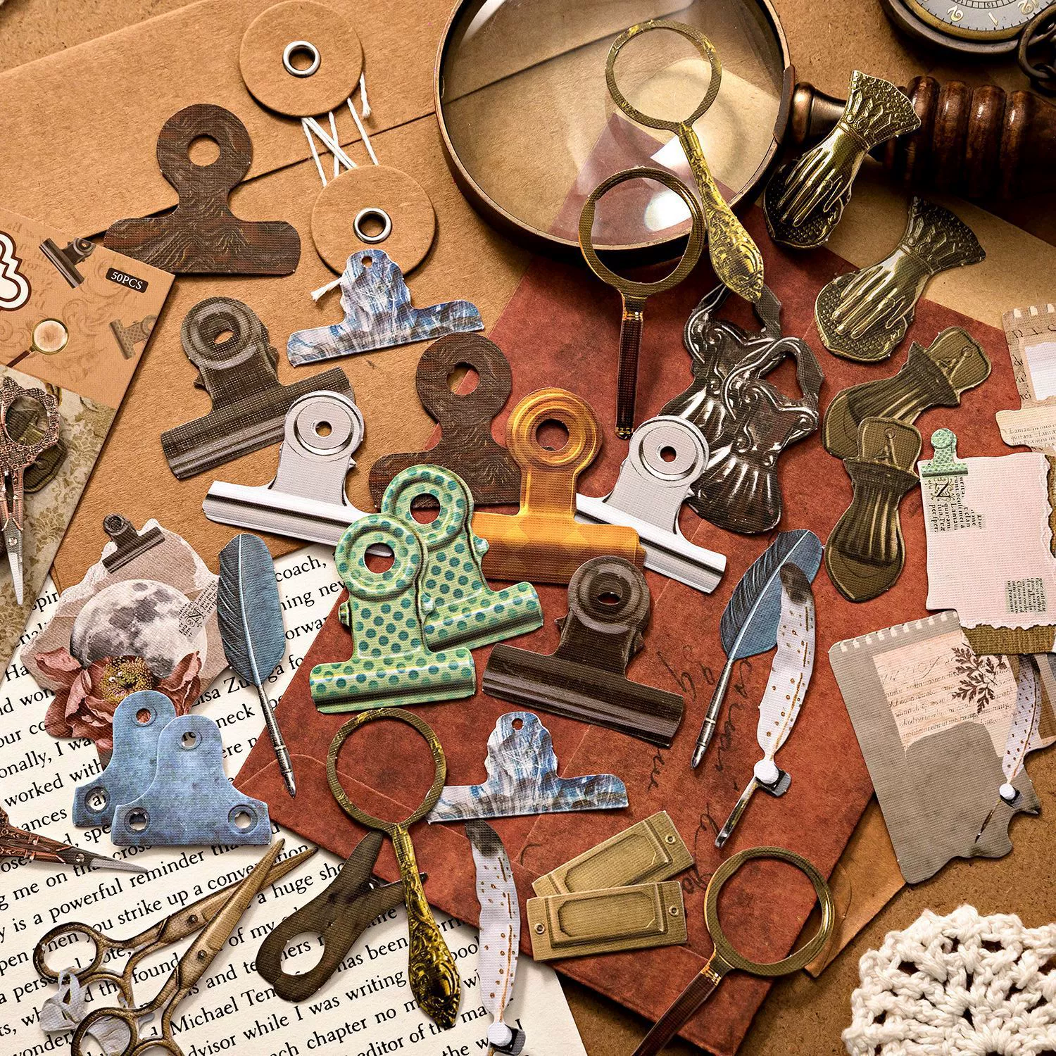 Момо ручной работы серии времени Ретро полые жесткие наклейки для карт DIY декоративный коллаж базовый материал наклейки 6