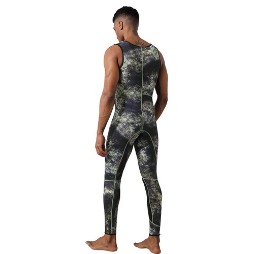 3MM Camouflage Dive Suit Fishing and Hunting Wetsuit Surfing and Fishing Suit Separate Underwater Suit Jellyfish Suit Anti-Puncture Warm Winter Swimming Suit