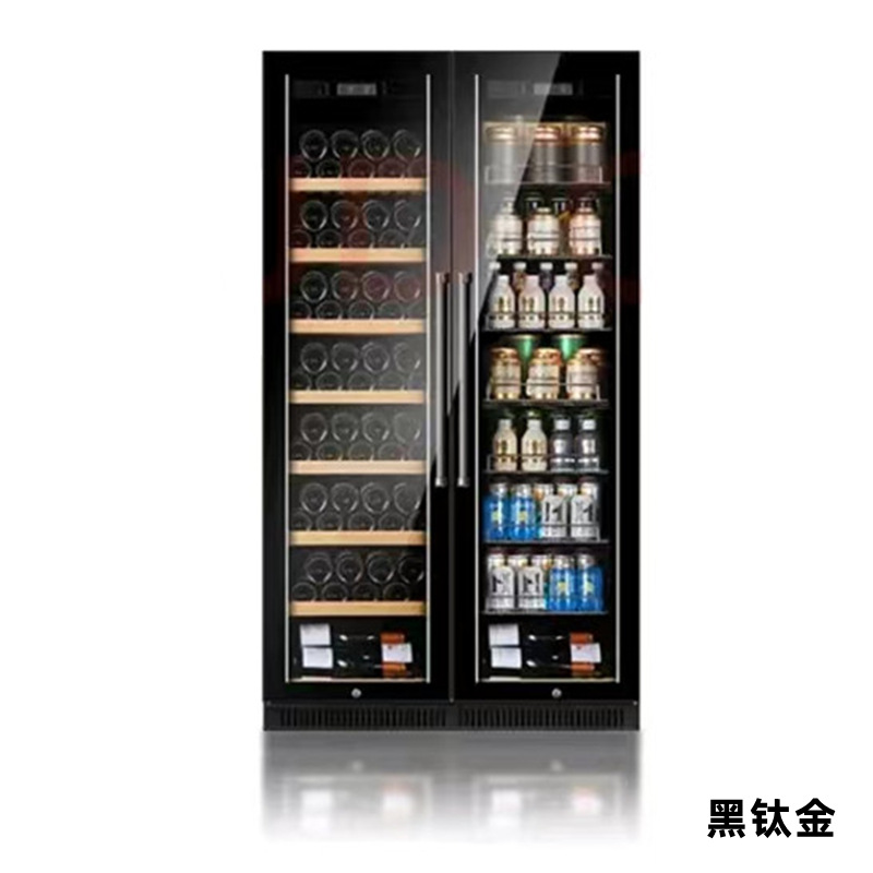 Gabinete de combinación de cigarros de vino tinto con puerta de vidrio comercial, refrigerador de tabaco desmenuzado, caja nude, vitrina de cigarros de temperatura y humedad constante