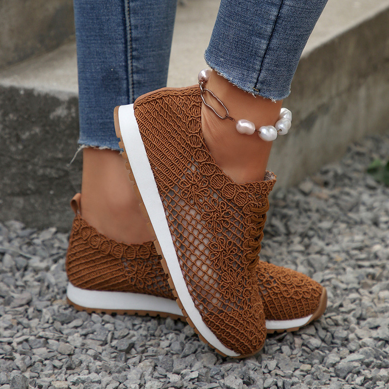 Cross-Border Popular Elegant Floral Lace-Up Fashion Sneakers, Breathable Fabric, Low-Top Design, Simple Shoes Cross-Border Popular Elegant Floral Lace-Up Fashion Sneakers, Breathable Fabric, Low-Top Design, Simple Shoes
