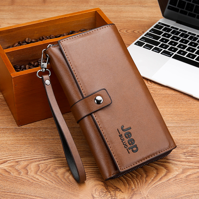 Cross-border new men's wallet multi-card slot casual retro PU wallet large capacity handbag coin purse
