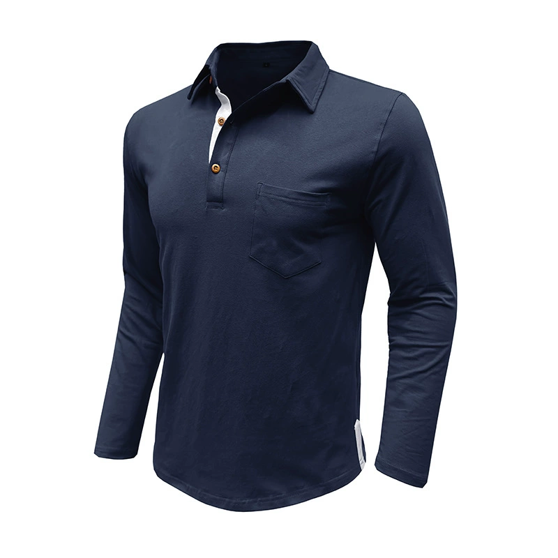 Demi-season long-sleeve for leisure, retro T-shirt, European style, American style