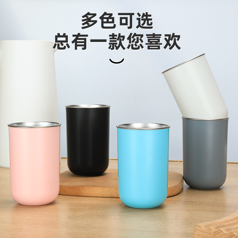 不锈钢漱口杯304家用牙杯洗漱杯子情侣一对刷牙杯学生宿舍牙刷杯|undefined