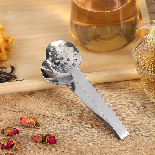 Cross-border Amazon kitchen gadgets stainless steel tea clip lemon clip tea clip ice cube multifunctional sugar clip