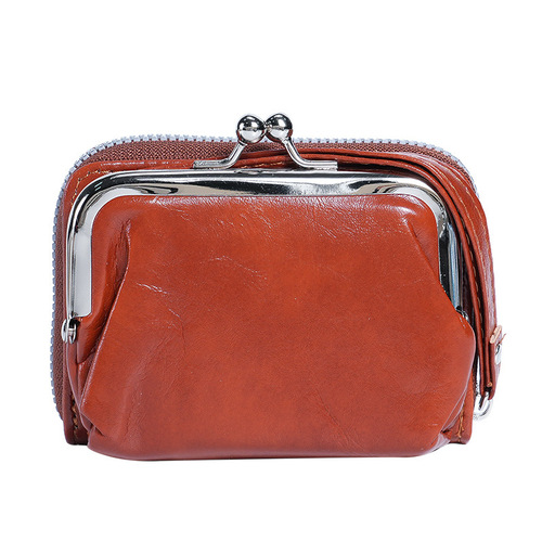 New Wallet Women's Fashion Wrist Strap Short Coin Purse Large Capacity Coin Clip Bag Multi-Card Slot Card Holder Wallet