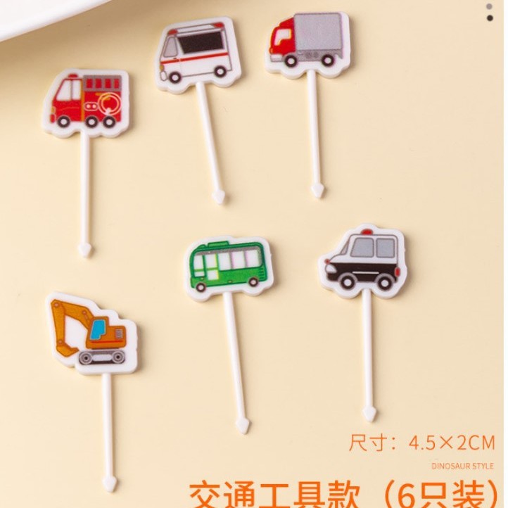 Uso doméstico Cartoon Tenedores para fruta para niños Creativo Animales para niños Set de palillos de plástico para fruta Palillos para fiambrera