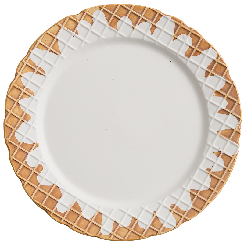 Creativo vintage galletas tazas de café de cerámica de alta calidad taza de desayuno de cereales delicados plato de postre plato de té de la tarde