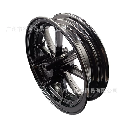 10inch / 12inch Dual-Disc Front Wheel for Model 9, 7.0 Hole Spacing, Dual Disc Brake Aluminum Alloy Wheel Rim for Motorcycle Modification (Motorcycle wheel hub) - 10inch-double-disc-black