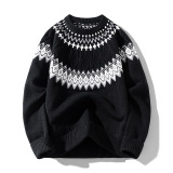 2026秋冬新款复古软糯费尔岛针织毛衣秋冬学院风高级感套头打底衫，男装针织衫/毛衣，星座614