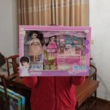 親子娃娃雙層床家具過家家玩具套裝大禮盒巴比洋娃娃培訓學校禮品