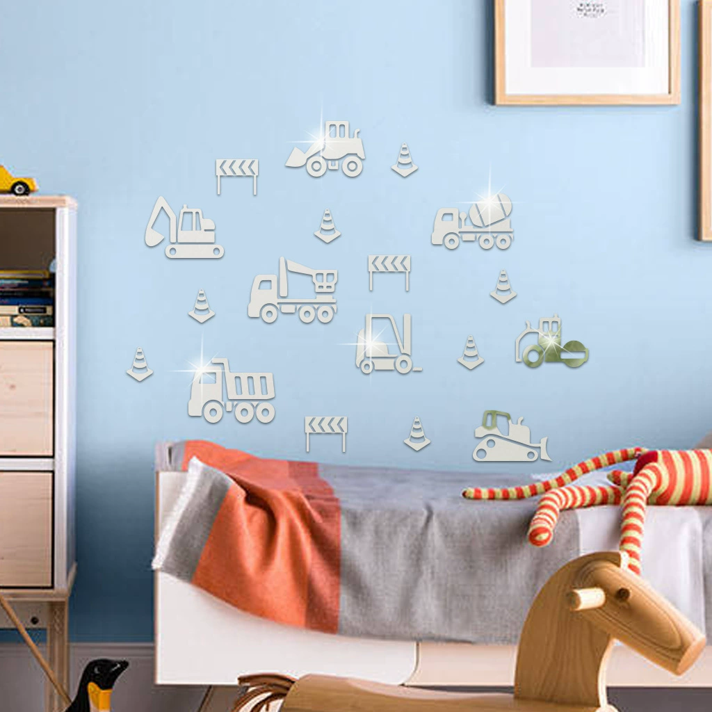 (Cross-border trading), children's cartoon acrylic self-adhesive stickers, mirror on wall, mirror effect