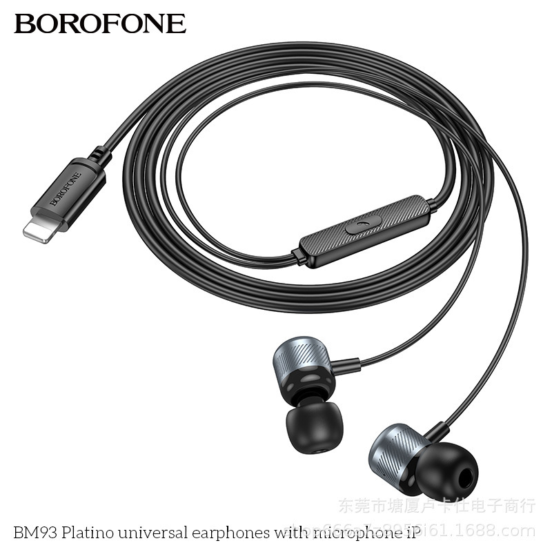 BM93 for Apple IPhone Wired Headset Lightning with Microphone Wire Control Small Earplugs BM93 for Apple IPhone Wired Headset Lightning with Microphone Wire Control Small Earplugs