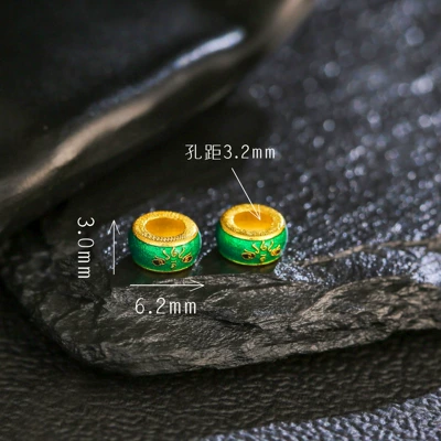 Spacer Accessories DIY Jewelry Small – Zərgərlik ara hissələri - burned-blue-five-color-god-of-wealth-partition-green-god-of-wealth