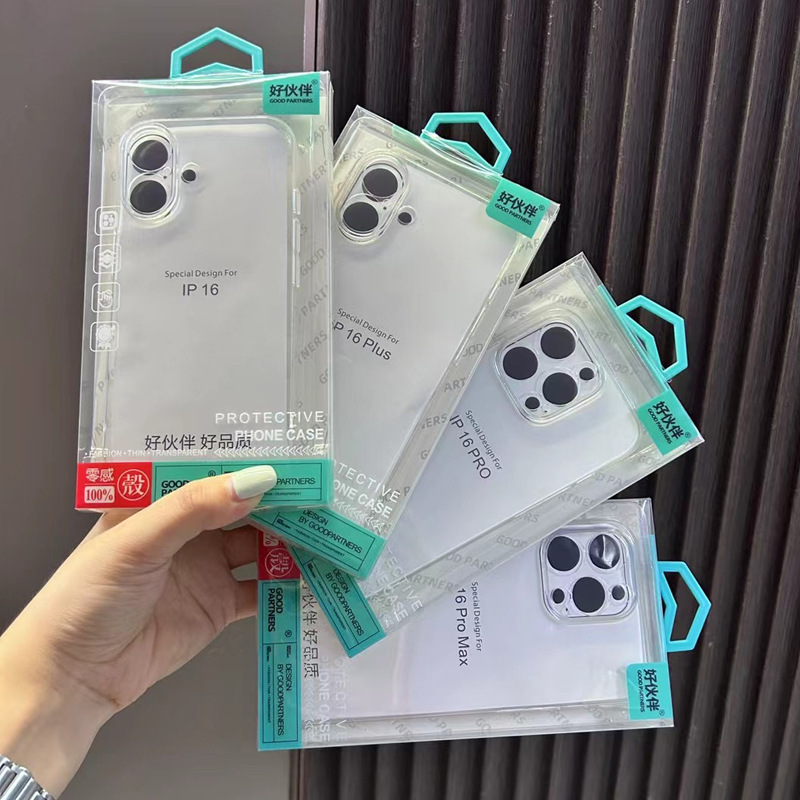 Good Partner Zero-Sense Shell Suitable for Apple 16 Fine Hole 17 Mobile Phone Case iPhone 15Pro Transparent 13 All-Inclusive 12 Case