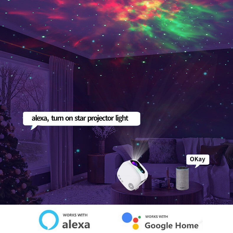 落書きAPP星空投影灯スマートwifi星空灯小夜灯星光水波紋灯雰囲気灯|undefined
