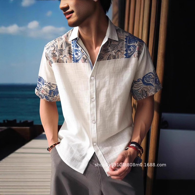 2024 Foreign Trade Cross-border Amazon American Bald Eagle Festival Theme Printing in stock 3D Printing Short Shirts for Quick Sale