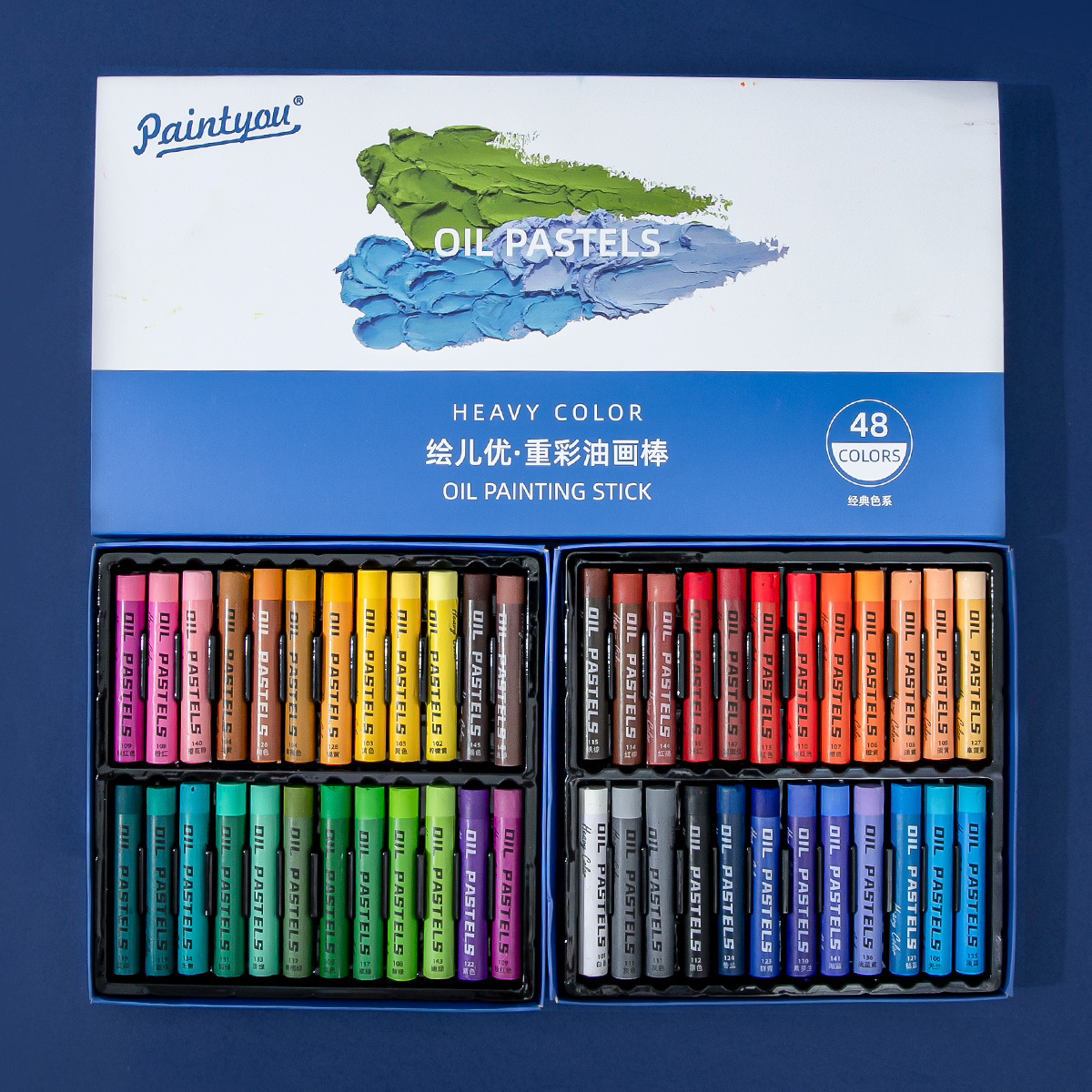 XiaoHongshu mismo estilo de color pesado de pintura al óleo suave palo super suave palo de color pesado pintura de niños palo colorido palo de pintura de jardín de infantes