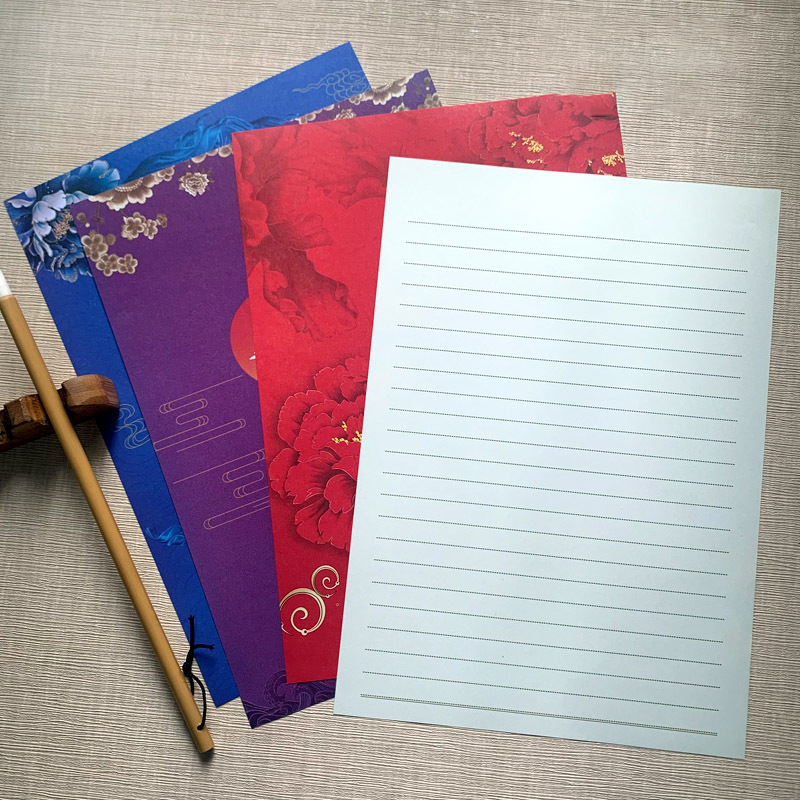 国风系列信封信纸 中国风5号邀请函 牡丹 仙鹤 锦鲤纸包装批发