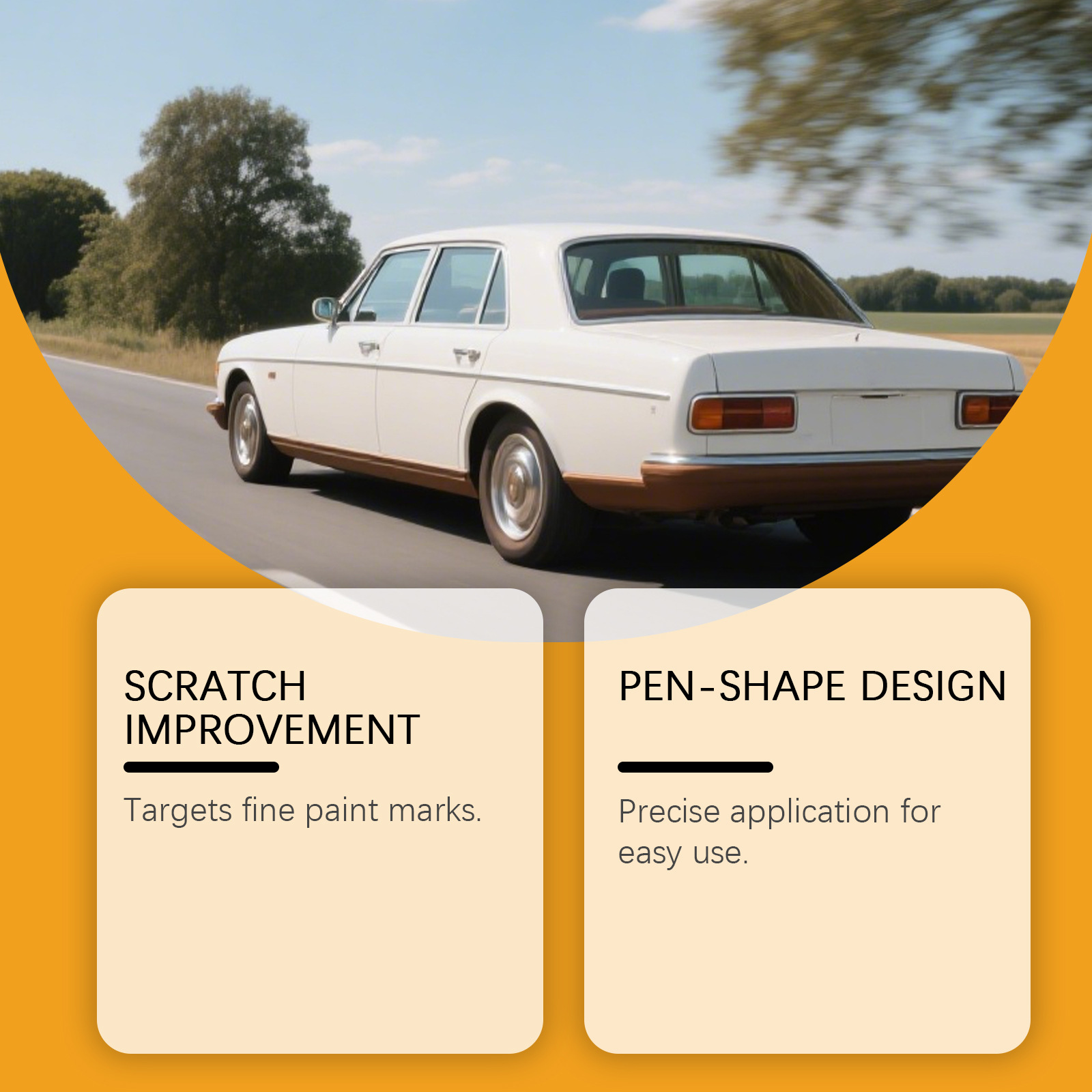 Hikmarion car scratch pen covers paint scratches, providing a simple and easy way to repair them without damaging the original paint