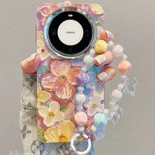 夏日ins油画花朵适用华为MATE60PRO手机壳60链条50Pro女40/50新款