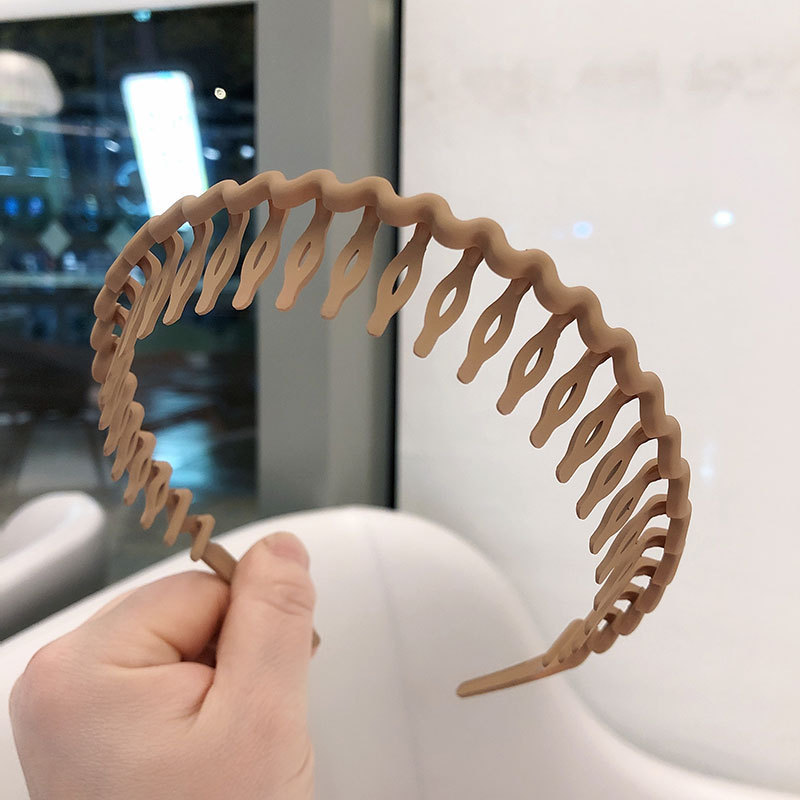 女性用つや消し洗顔カラーヘッドバンド、滑り止め歯付きヘアプレスヘッドバンド、洗顔とメイクアップ用の特別なヘアバンドルヘッドバンド|undefined