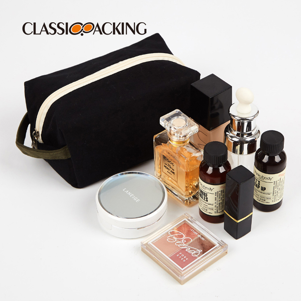 Moderno simple ins estilo bolsa de cosméticos estilo japonés y coreano Morandi color piel cuidado producto bolsa de almacenamiento portátil bolsa de lona