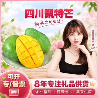 【严选】四川攀枝花凯特芒 一件代发8.5斤礼盒大果400g+新鲜水果