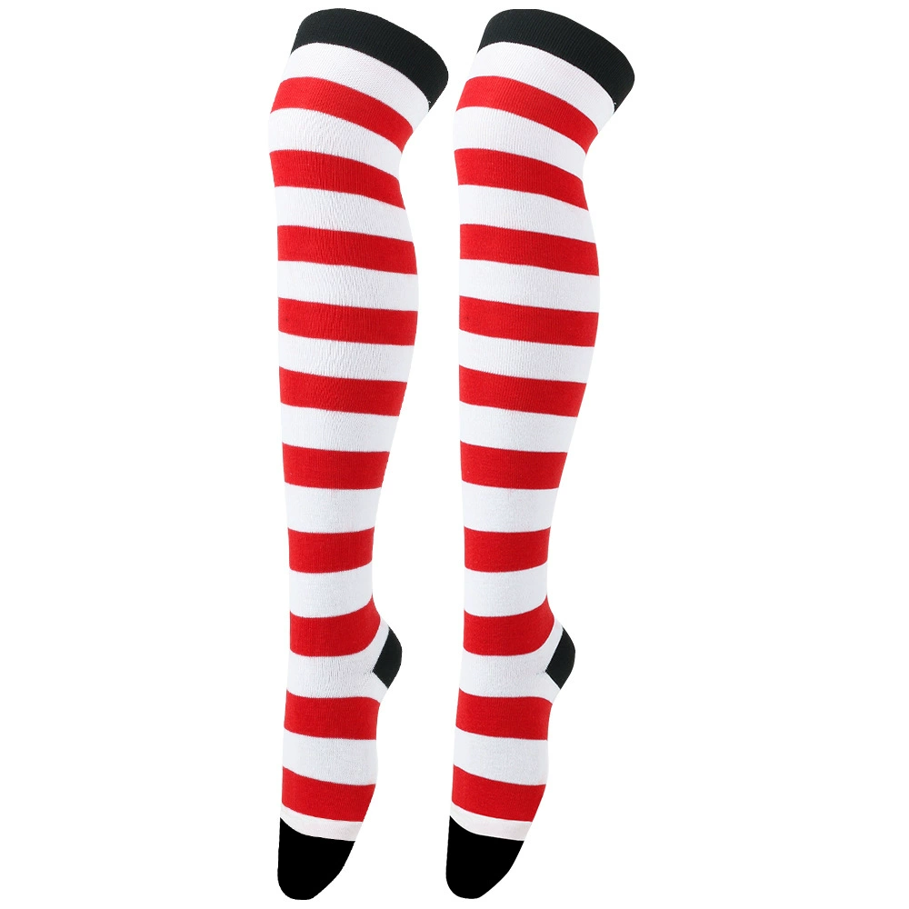 Knee-high Socks Japanese Style, Striped Cosplay & Halloween, Tube 50 cm, Polyester