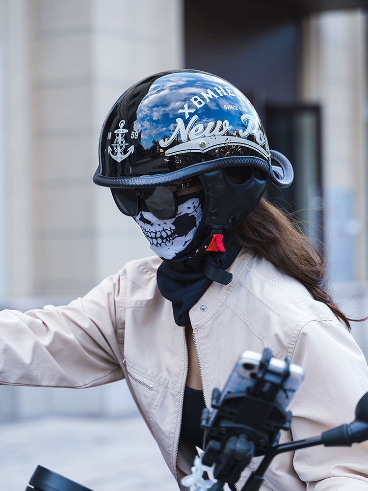 Motorcycle Helmet Retro Summer Half Helmet Scooter Riding