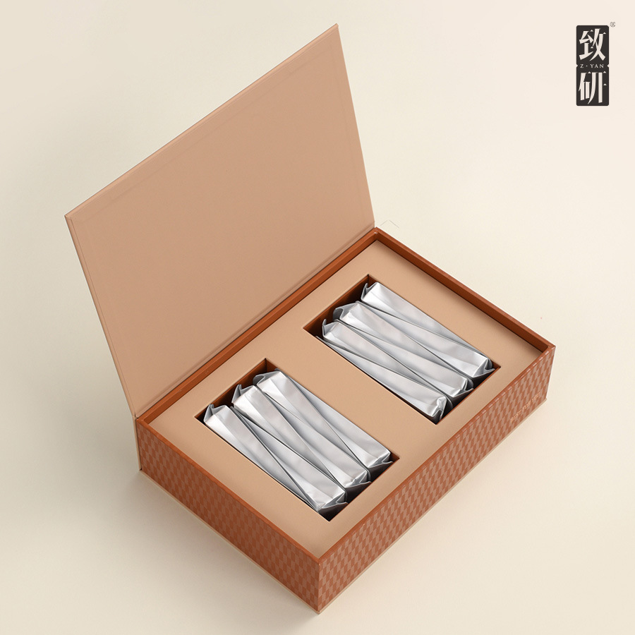 品尚高端肉桂茶叶包装盒空礼盒通用红茶白毫银针12小泡袋茶叶盒子
