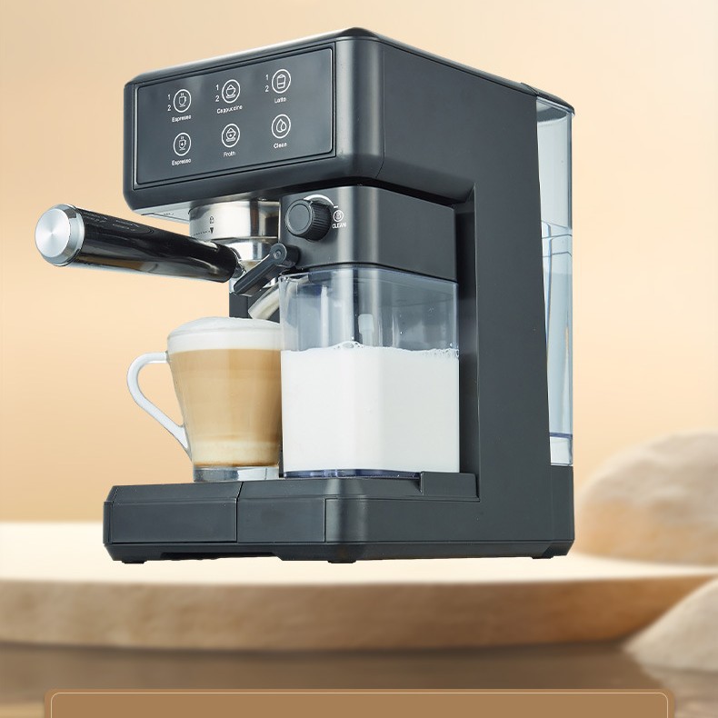 Máquina de café espresso automática con pantalla táctil de color taza de precalentamiento con caja de leche