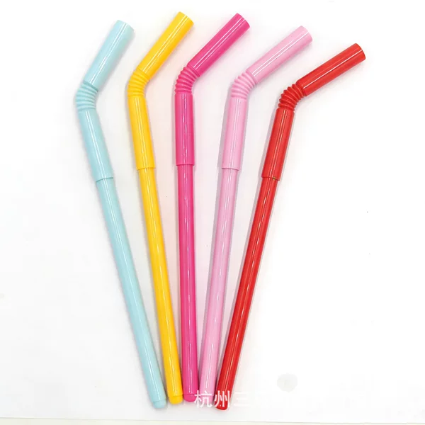 Straw Pen Simulation Signature Pen Cartoon Cute Vented Stationery Straw Gel Pen Manufacturer Wholesale