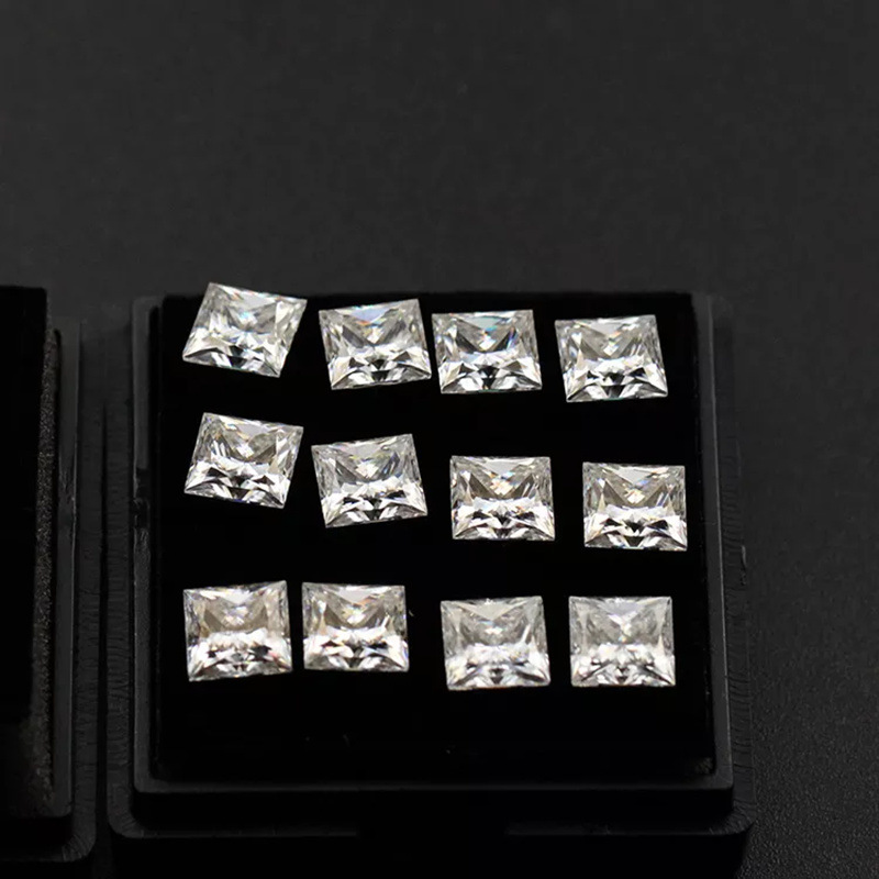 Transfronterizo venta caliente cuadrada D color VVS puede ser probado lápiz de perforación con certificado de laboratorio de perforación desnuda de moissanita suministro transfronterizo