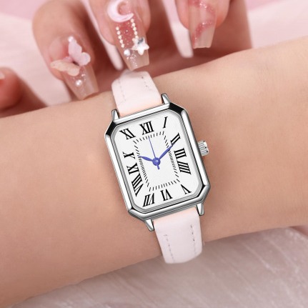women's watch temperament retro Roman scale simple fashion square watch quartz watch_voghion.com