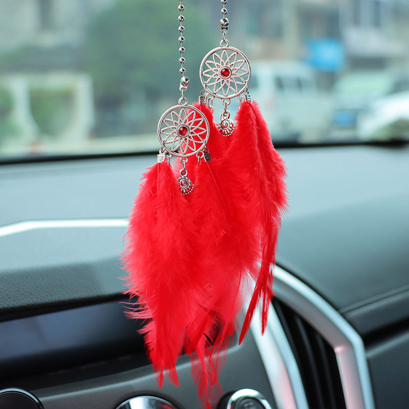 Feather Dream Catcher Car Pendant Creative Rearview Mirror Car Hanging Car Pendant Car Interior Pendant