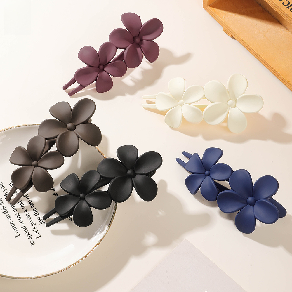 Qiyue matt värvi küljeklamber suur juuksenõel pesu näoklamber küljeklamber lihtne tukk juuksenõel pardilindiga peakate_voghion.com