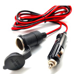 点烟器带灯插头线 车载点烟器注塑母座带防尘盖线