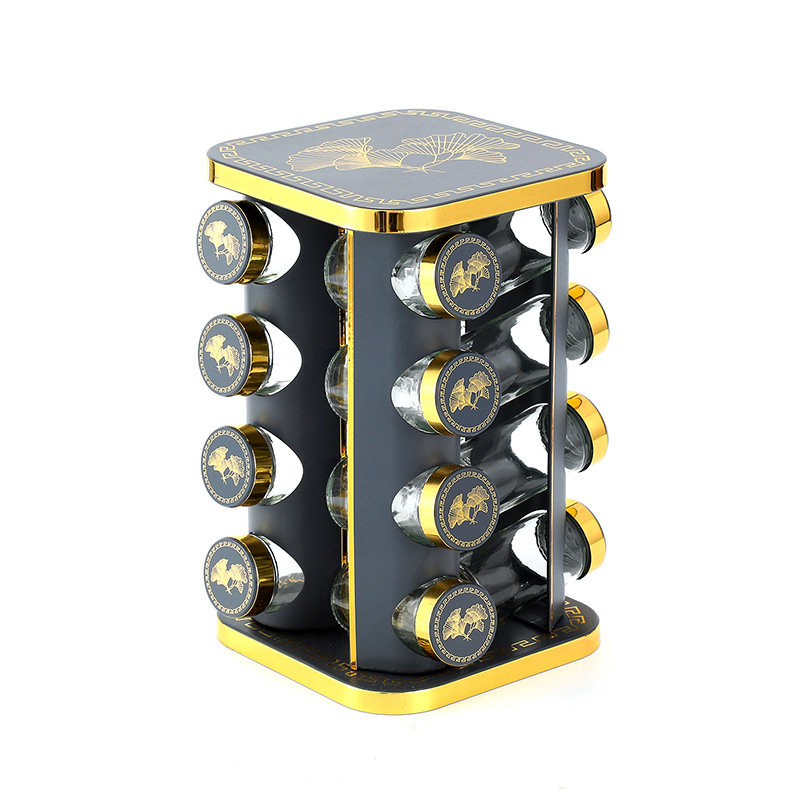 Botella de condimento, botella de condimento multicapa rotatoria doméstica de gran capacidad, caja de condimento, conjunto de artículos de cocina al por mayor