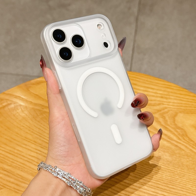 UV准分子适用苹果17Promax磨砂磁吸手机壳iphone16透明PC硬保护套|undefined