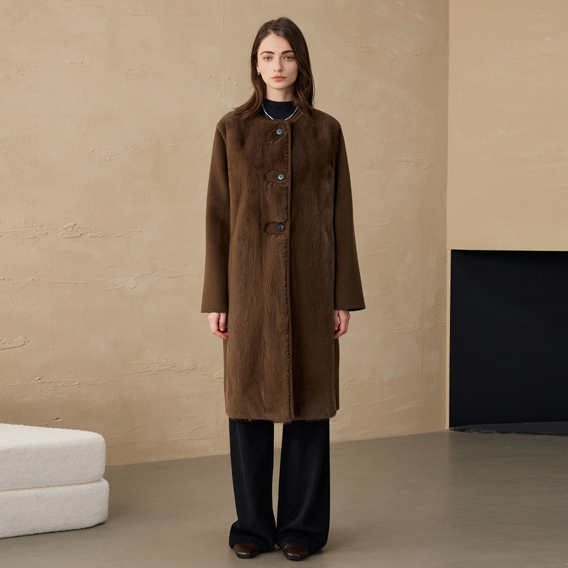 Mink Cashmere Coat Double-Sided Wool Coat for Petite Women Casual Warm Coat Pure Wool Coat for Women 2026 Autumn and Winter Mink Cashmere Coat Double-Sided Wool Coat for Petite Women Casual Warm Coat Pure Wool Coat for Women 2026 Autumn and Winter