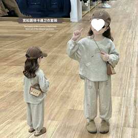 女童套装2026新款宝宝秋季衣服韩版儿童运动卫衣长裤休闲两件套装